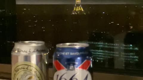 White Eiffel and beer in France
