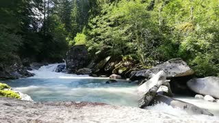 Relaxing flowing brook