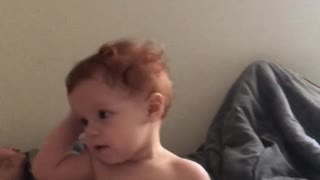 9 mo. Old baby says thank you to complement