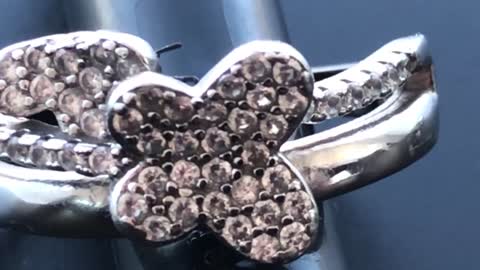 Beautiful butterfly diamonds ring amazing