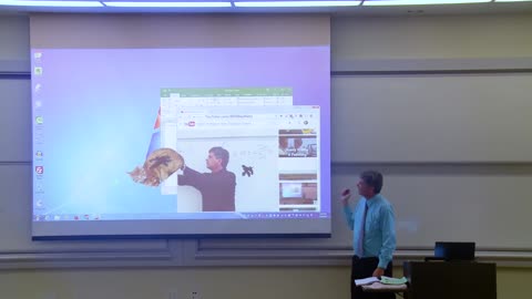Math Professor Fixes Projector Screen - April Fool!
