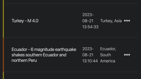 Aug.21.'23 EARTH IS TREMBLING - QUAKES WORLDWIDE, TODAY!