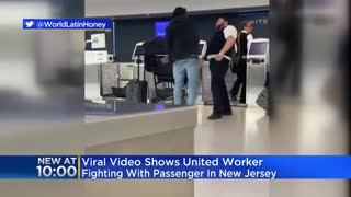 Viral video shows United Airlines worker fighting with passenger in New Jersey