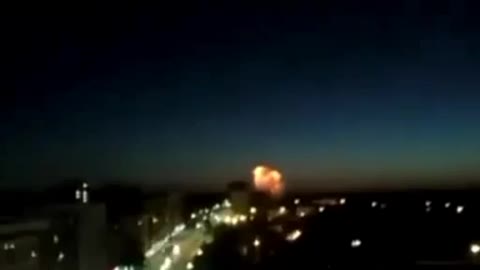 BELGOROD AT NIGHT. CAMERAS CAPTURED SOURCE OF 'LOUD BANG'