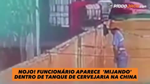 Nojo! Funcionário aparece ‘mijando’ dentro de tanque de cervejaria; Vídeo