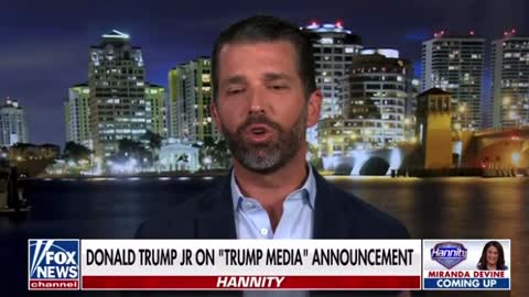 Don Jr On Hannity Talking about Trumps new Social Media 10/20/2021