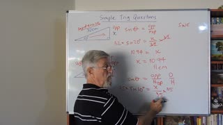 Math Trigonometry Set A 01 Using The Sine Ratio to Calculate the Numerator Mostly for Year/Grade 9 and 10