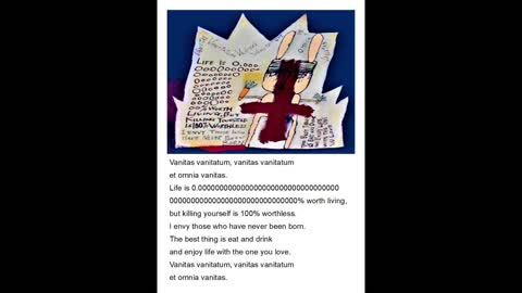 The Holy Bible Old Latin Ecclesiastes "Vanity, Vanity" Text As Poetry, A Poem Affirming Love For Self And Others As An English Music Video Song, With Lyrics And Art By Qbu Kushibuchi, A Japanese Artist