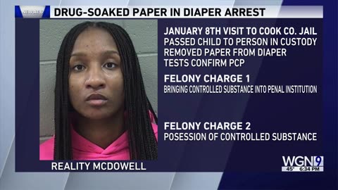 Woman accused of using baby's diaper to sneak drug-soaked paper into Cook County jail