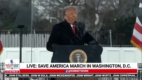 President Trump called on people to PEACEFULLY and PATRIOTICALLY march to the Capital