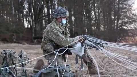 U.S. Army assigned to 173rd Airborne Brigade and French Armed Forces participate in an Airborne Ops.