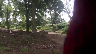 Mtb crash stile cop/cannock chase camera filming fail gap jump fail!!