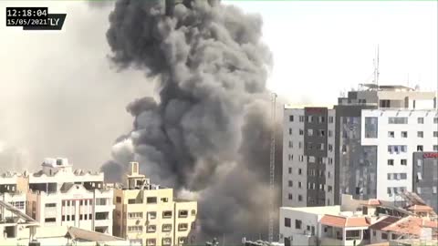 The IDF Levels Hamas Occupied Building in Gaza