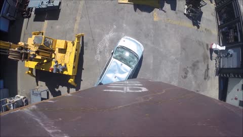 Megabots Dropping a Giant Knife on a Car