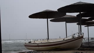 Fishing boat on a winter day (Greece)