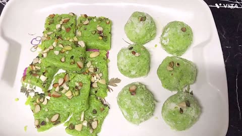 Indian’s festival special sweet - laddoo and barfi made from bottle gourd