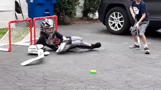 Just a little family hockey