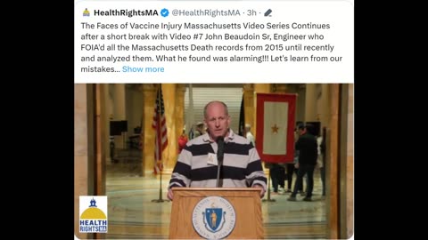 John Beaudoin Sr. Drops The VAERS/Death Certs Hammer ON Massachusetts