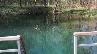 Blue water in Lake Kazan