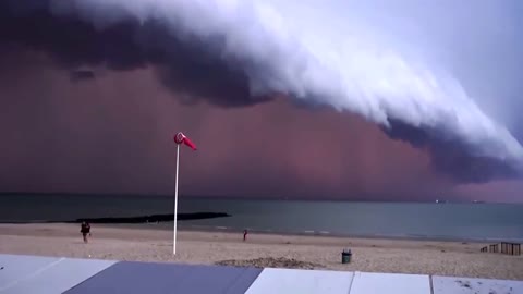 Incredible Footage Of Approaching Storm In Belgium