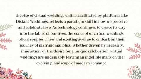 Saying 'I Do' in the Digital Age: The Rise of Virtual Weddings Online