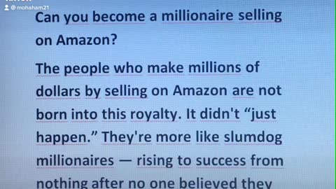 Can you become a millionaire selling on Amazon?