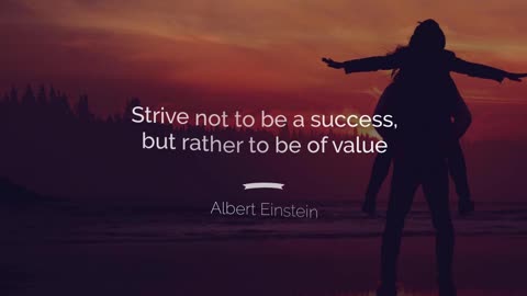 Strive Not to be a Success