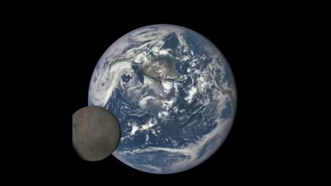 Epic View of The Moon Transitioning The Earth