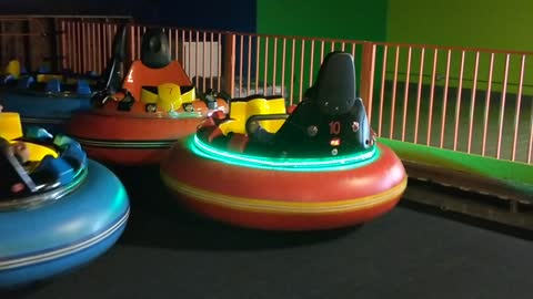 Spencer driving bumper cars at @Play VID_20180422_135143