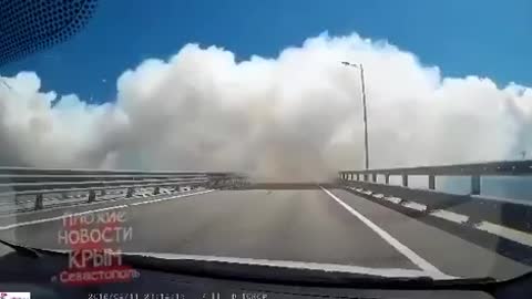 RUSSIAN "SMOKE EXERCISES" ON THE CRIMEAN BRIDGE ENDED IN A MASSIVE ACCIDENT