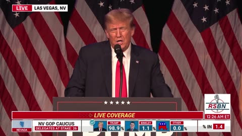 Donald Trumps Victory Speech in Nevada - February 8, 2024