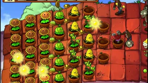 Plants vs Zombies Aventura Tejado Nivel 5 4