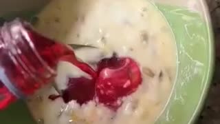 Making iceream with fruit