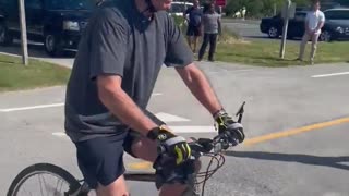 Biden Randomly FALLS Off Bike
