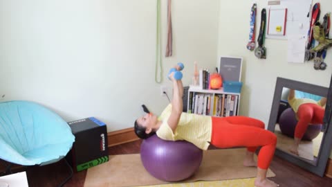 Physio Ball DB Chest Press