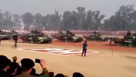 Hundreds Of Indian Army T72M1 Tanks Paraded At India