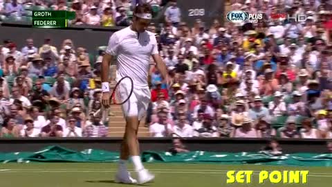 Federer vs Groth - Round 3 - Wimbledon 2015
