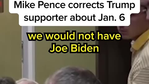 #Pence corrects #Trump supporter