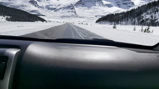 Winter travel in Alberta Canada