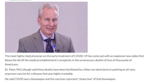 Dr. Peter McCullough says CDC whistleblowers claim injections killed 1000's of Americans