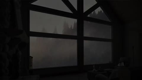Thunderstorms Rain and fog, 10 hours relaxing sound of rain on the mountains