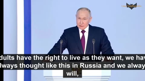 Putin:gli Stati occidentali(USA,UE,GB) si stan pervertendo,distruggendo l'istituzione della FAMIGLIA,e varie perversioni nei confronti dei bambini,la pedofilia e il cannibalismo è la norma.considerando persino Dio neutrale dal punto del genere!