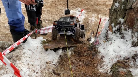 Jeep Trial Cross in Snow with RC Cars part 2 of 2