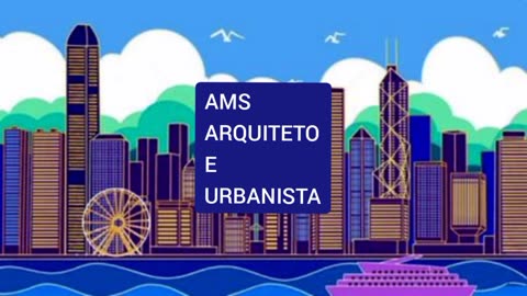 Desenho do panorama urbano (skyline de uma cidade) - AMS ARQUITETO E URBANISTA