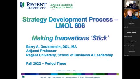 LMOL 606 - Period Three Live-Meeting - Making Innovations 'Stick'