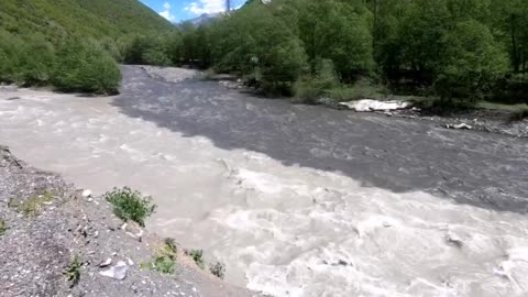 Georgia Aragvi River/ Two Rivers don't mix