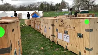 Construyen hospital de campaña en Central Park para enfrentar el COVID-19