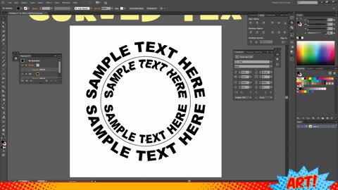 Different ways to curve text in Adobe Illustrator