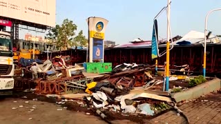Several dead after billboard falls in Mumbai storm
