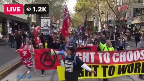 Freedom Fighters in Melbourne, Australia Demand an End to Dan Andrew's Jab Mandate for Workers